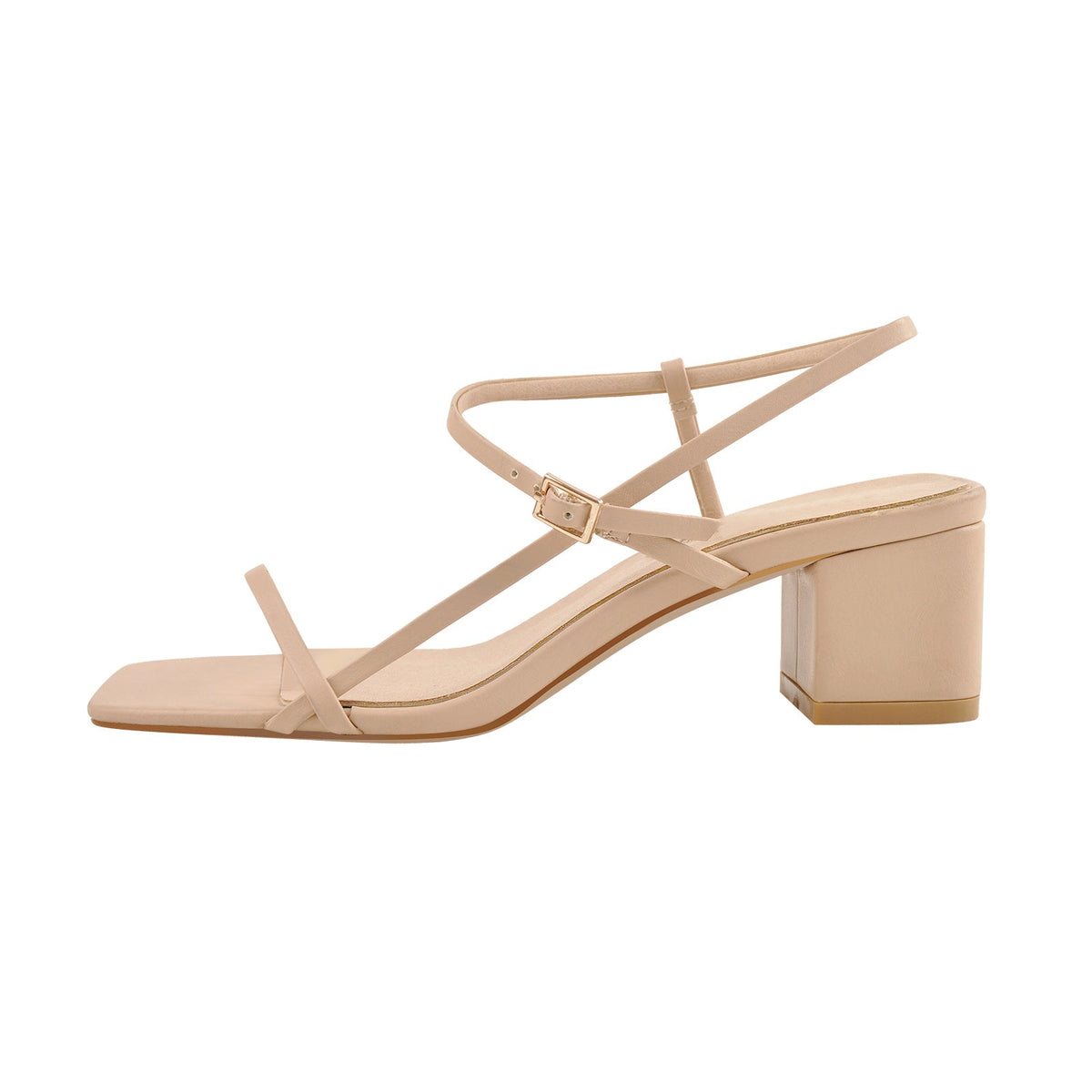 Buckle Strap Square Toe Chunky Heel Sandals - Onlymaker Sale