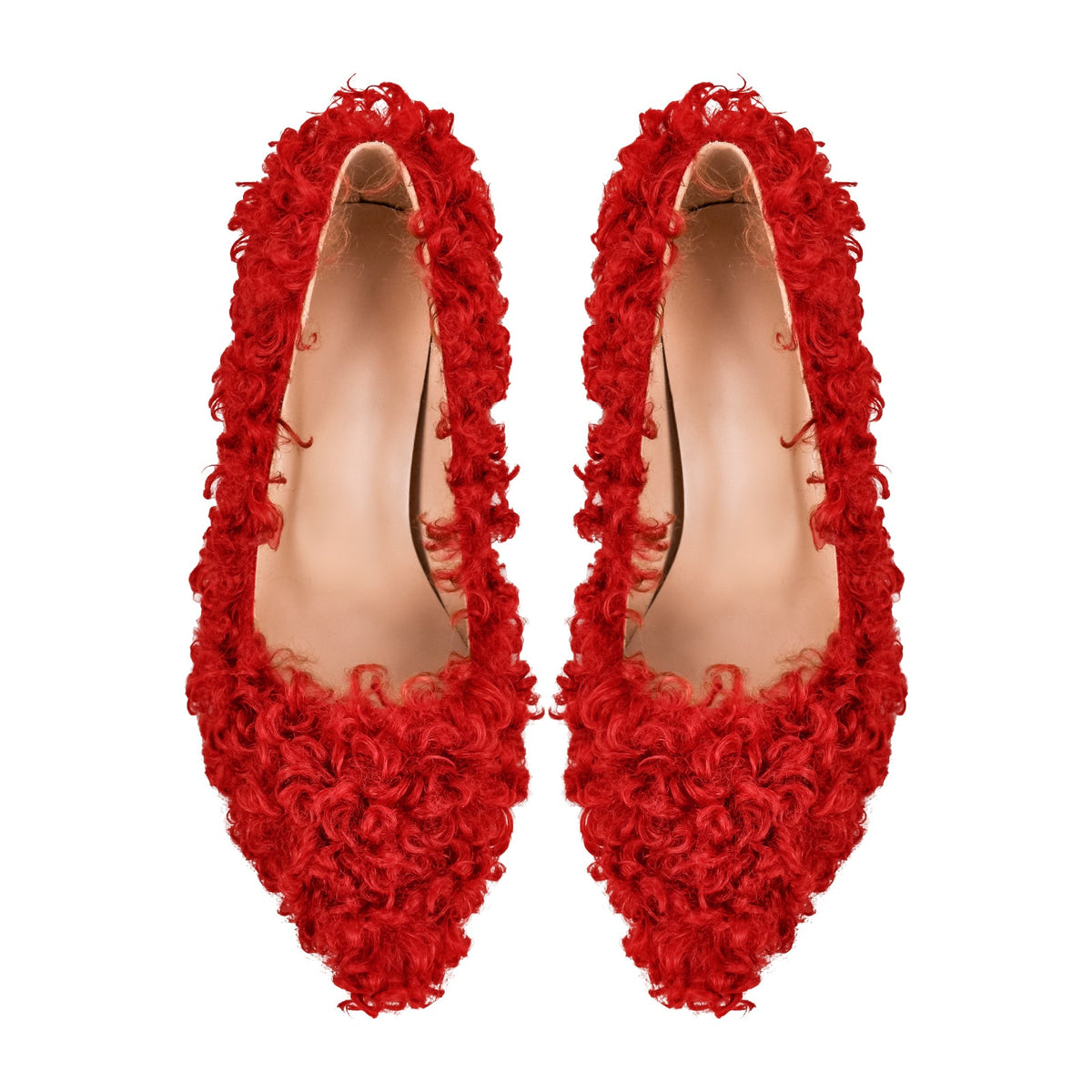 Fluffy Pointed Toe Stiletto High Heel Pumps - Onlymaker Featured