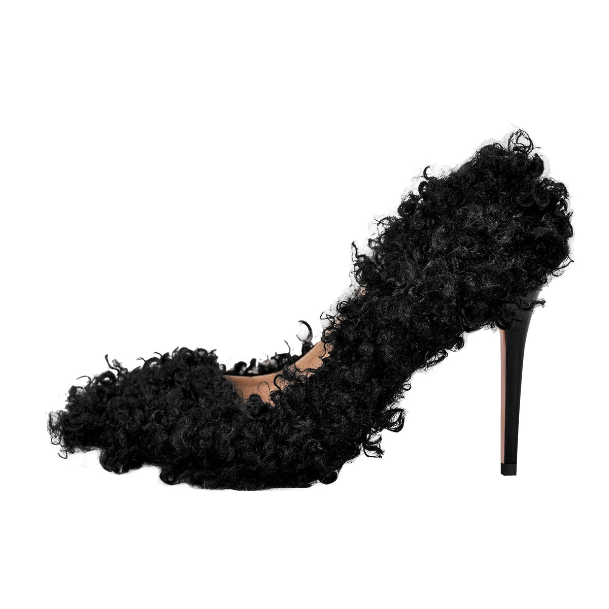 Fluffy Pointed Toe Stiletto High Heel Pumps - Onlymaker Featured