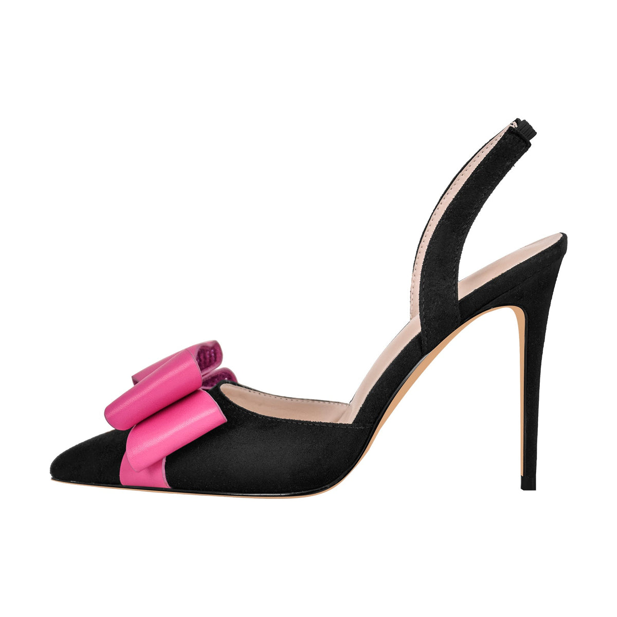 Pointed Toe Stiletto Slingback Bow Pumps - Onlymaker Special Offer