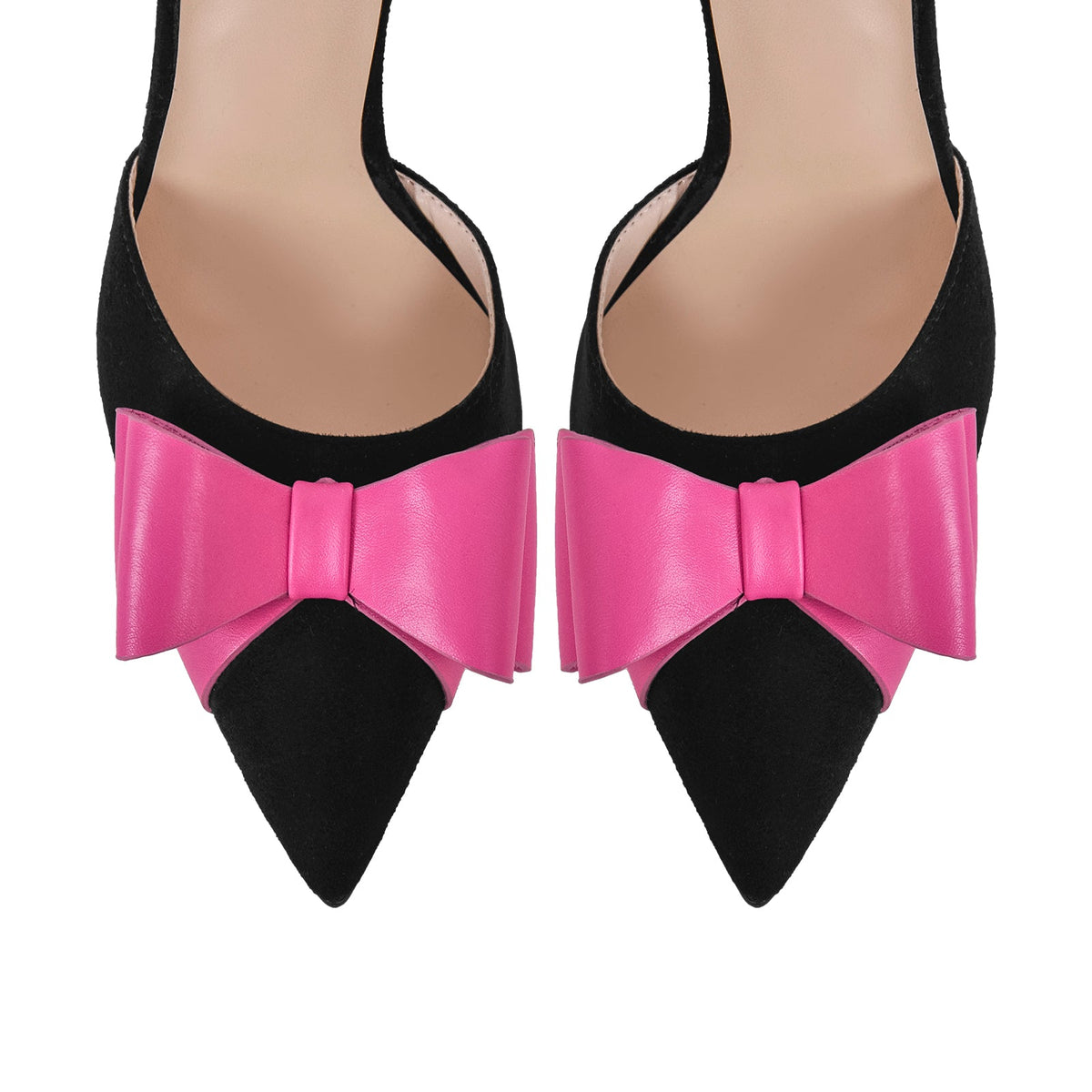 Pointed Toe Stiletto Slingback Bow Pumps - Onlymaker Special Offer