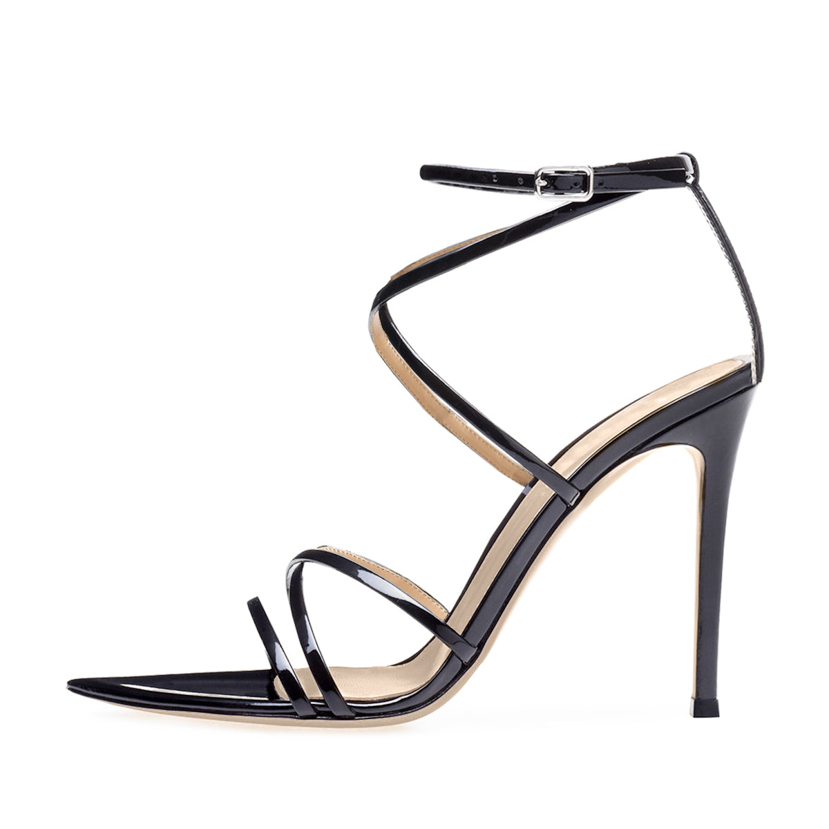 Gladiator Ankle Strap Pointed High Heels Sandals - Onlymaker Top Pick