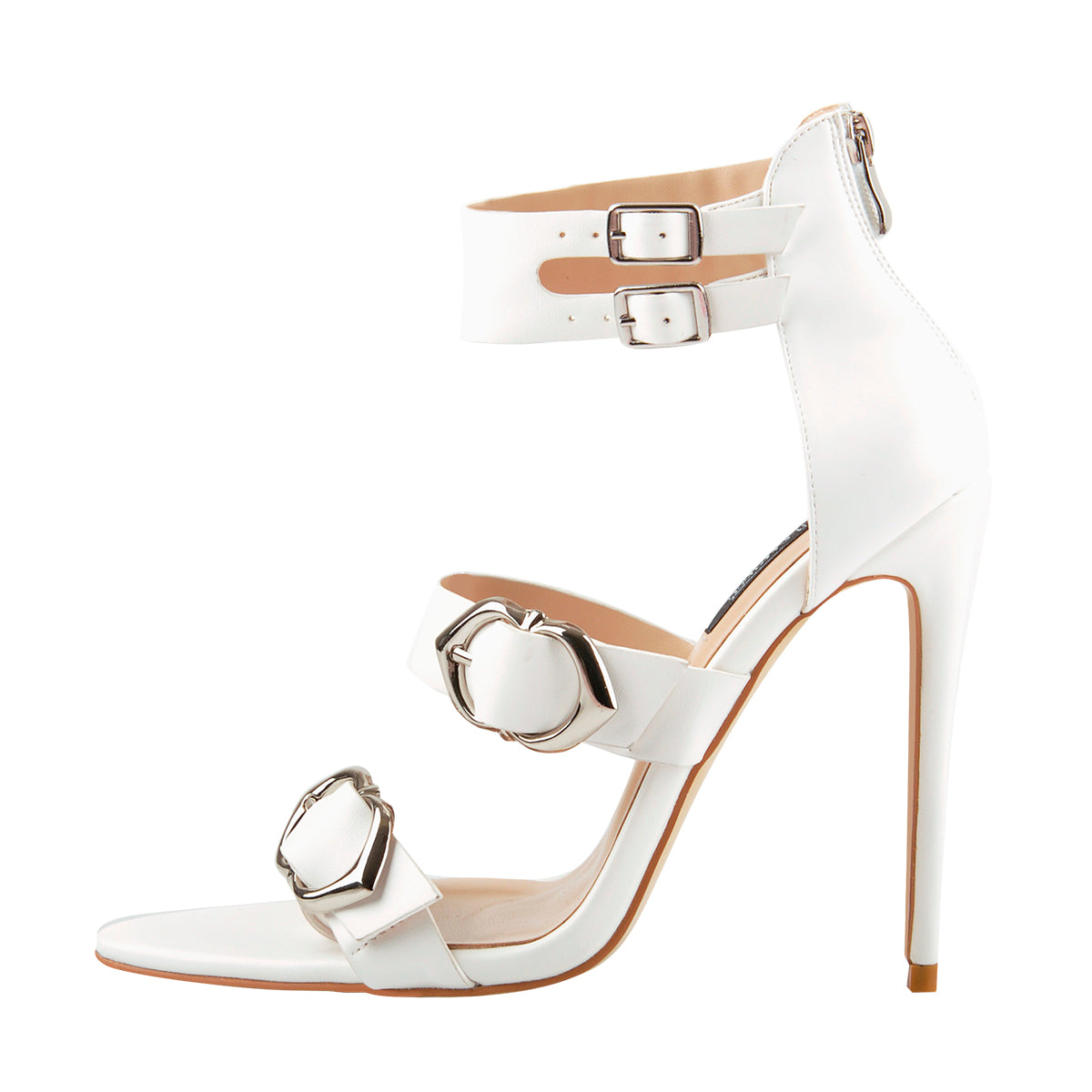 Ankle Strap Buckle Band Stilettos High Heel Sandals - Onlymaker Great Value