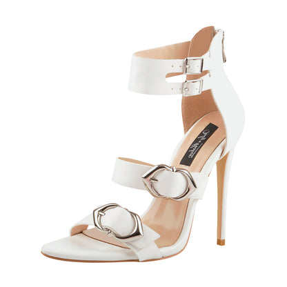 Ankle Strap Buckle Band Stilettos High Heel Sandals - Onlymaker Great Value