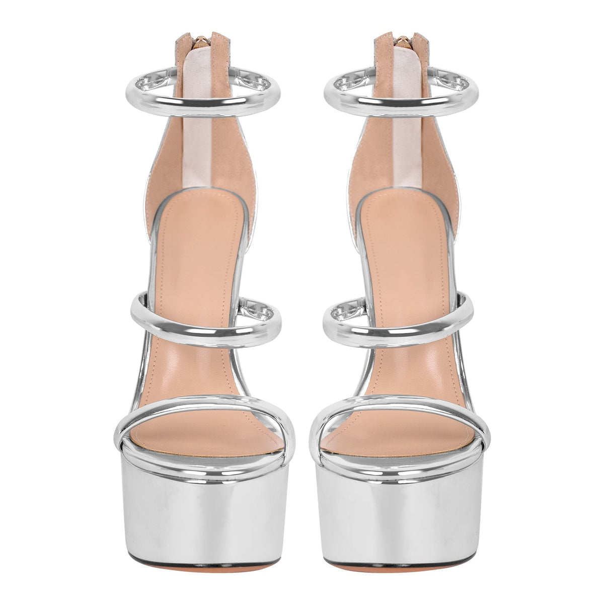 Open Toe Stiletto Ankle Straps Platform Sandals - Onlymaker Hot Sale