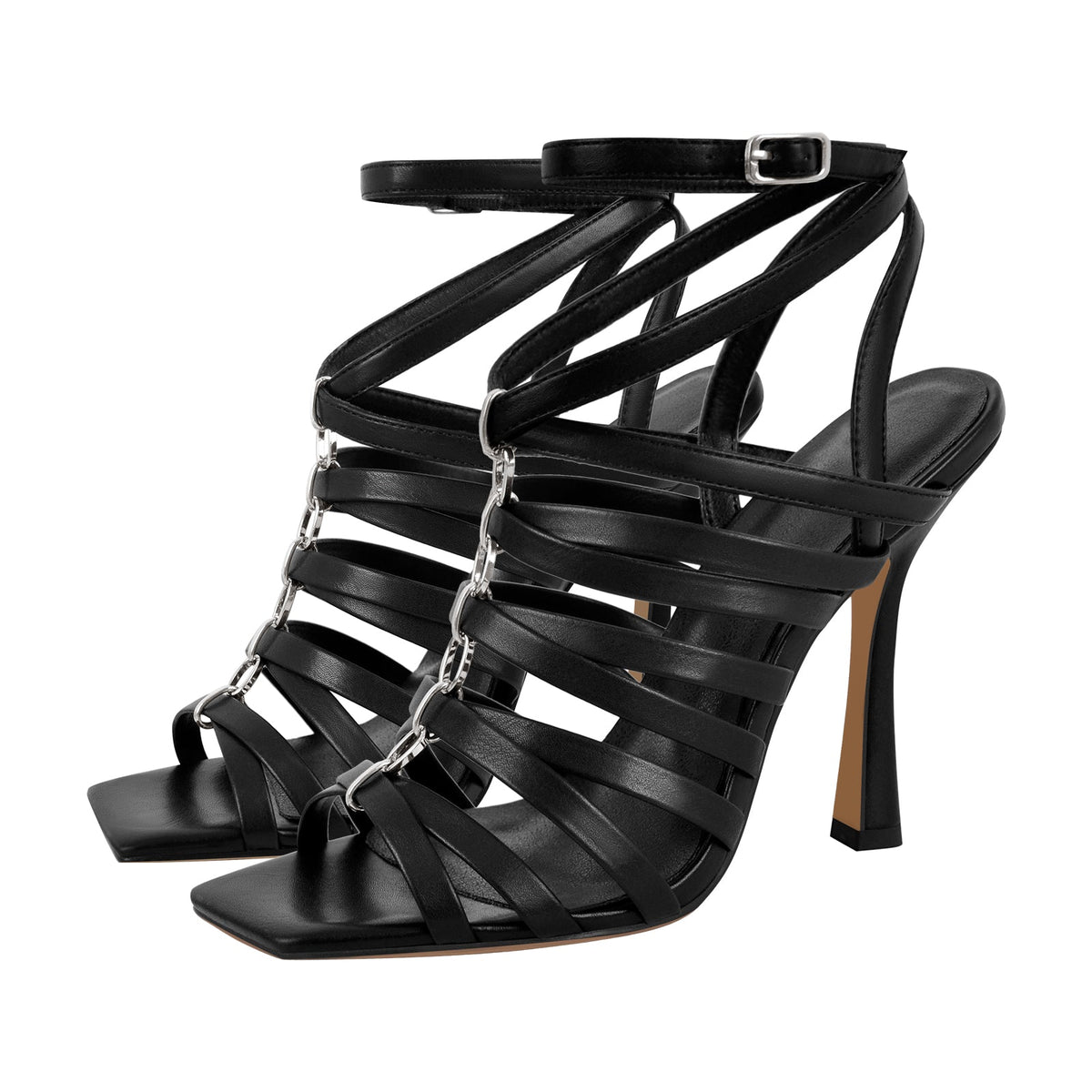 Open Toe Gladiator Hoof Heels Sandals - Onlymaker Best Seller