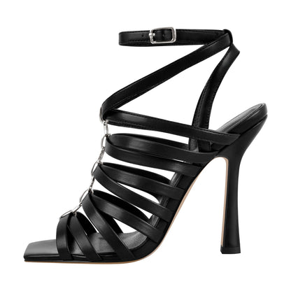 Open Toe Gladiator Hoof Heels Sandals - Onlymaker Best Seller