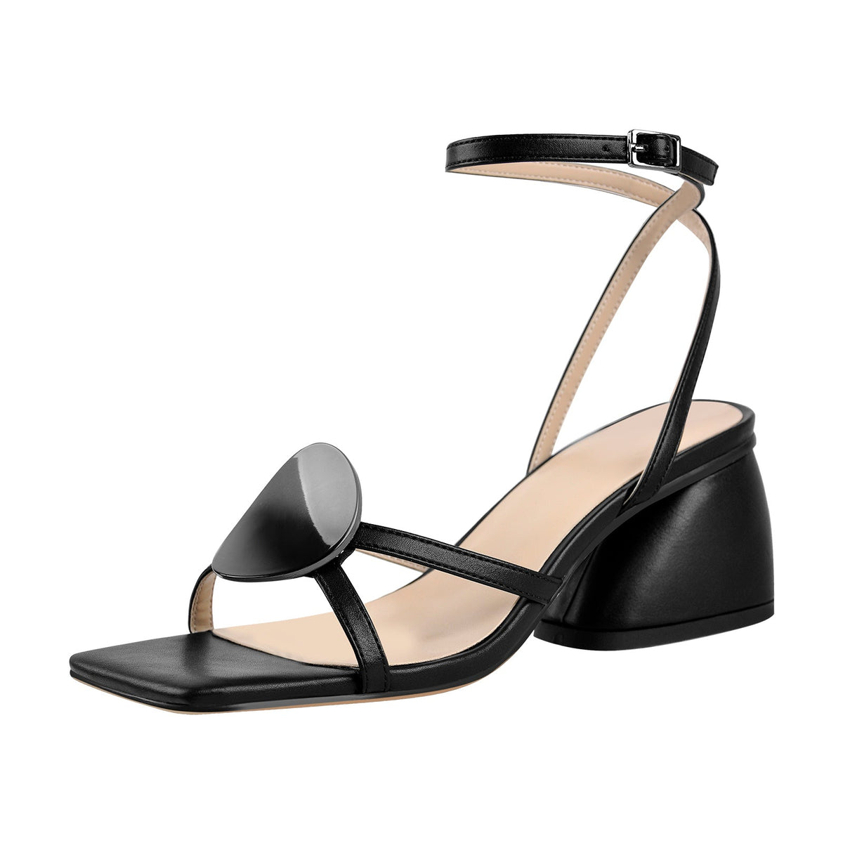 Square Toe Ankle Strap Chunky Low Heel Sandals - Onlymaker Hot Sale