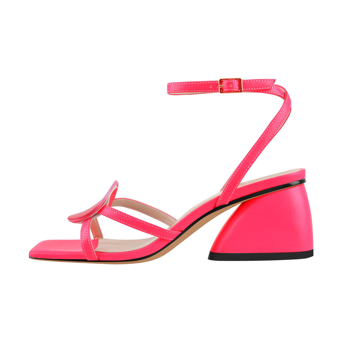 Square Toe Ankle Strap Chunky Low Heel Sandals - Onlymaker Hot Sale