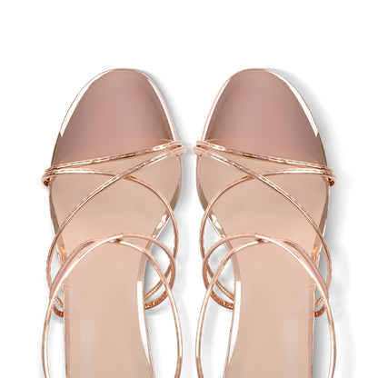 Open Toe Lace-up Chunky Sandals - Onlymaker Exclusive