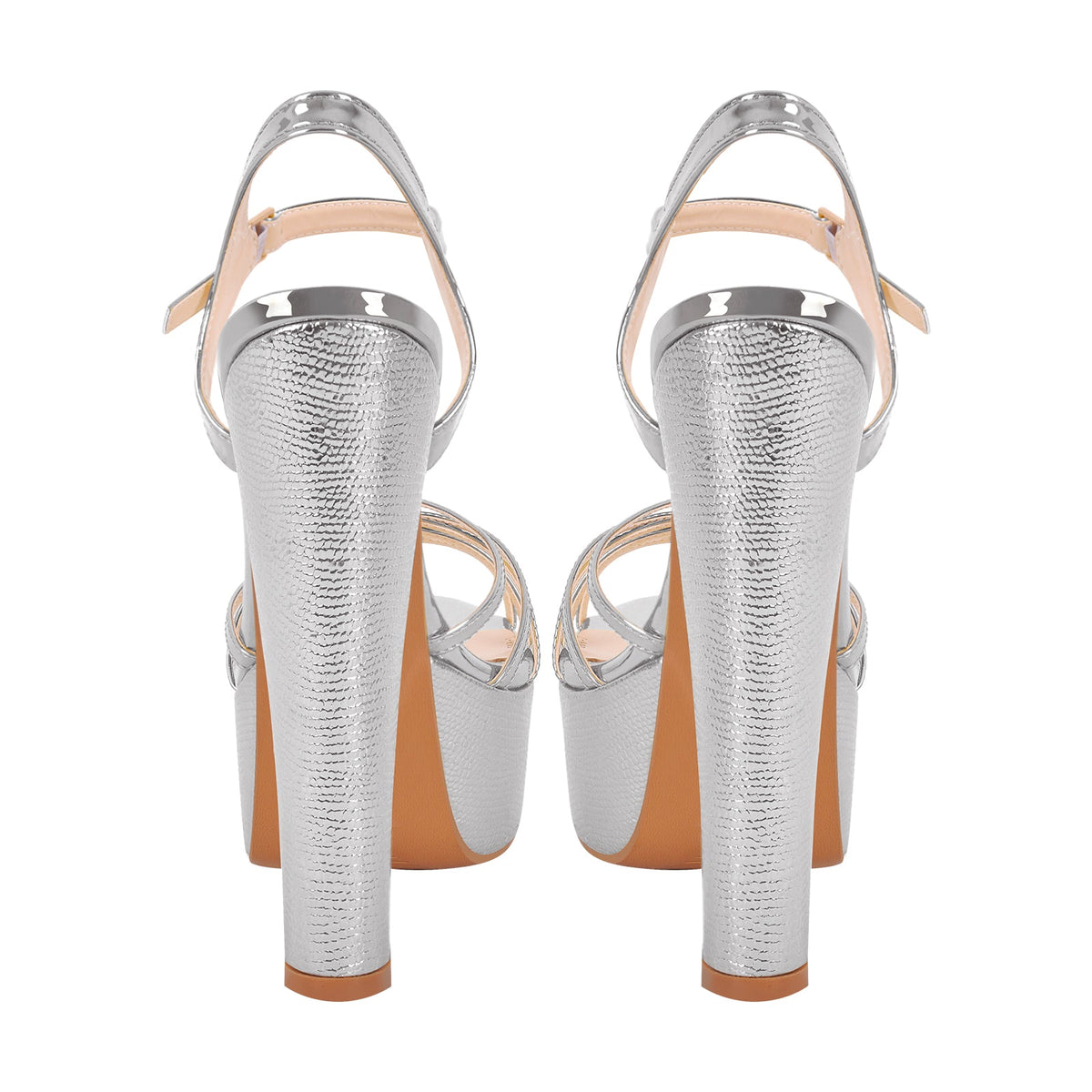 Buckle Strap Platform Chunky High Heels Sandals - Onlymaker Recommended