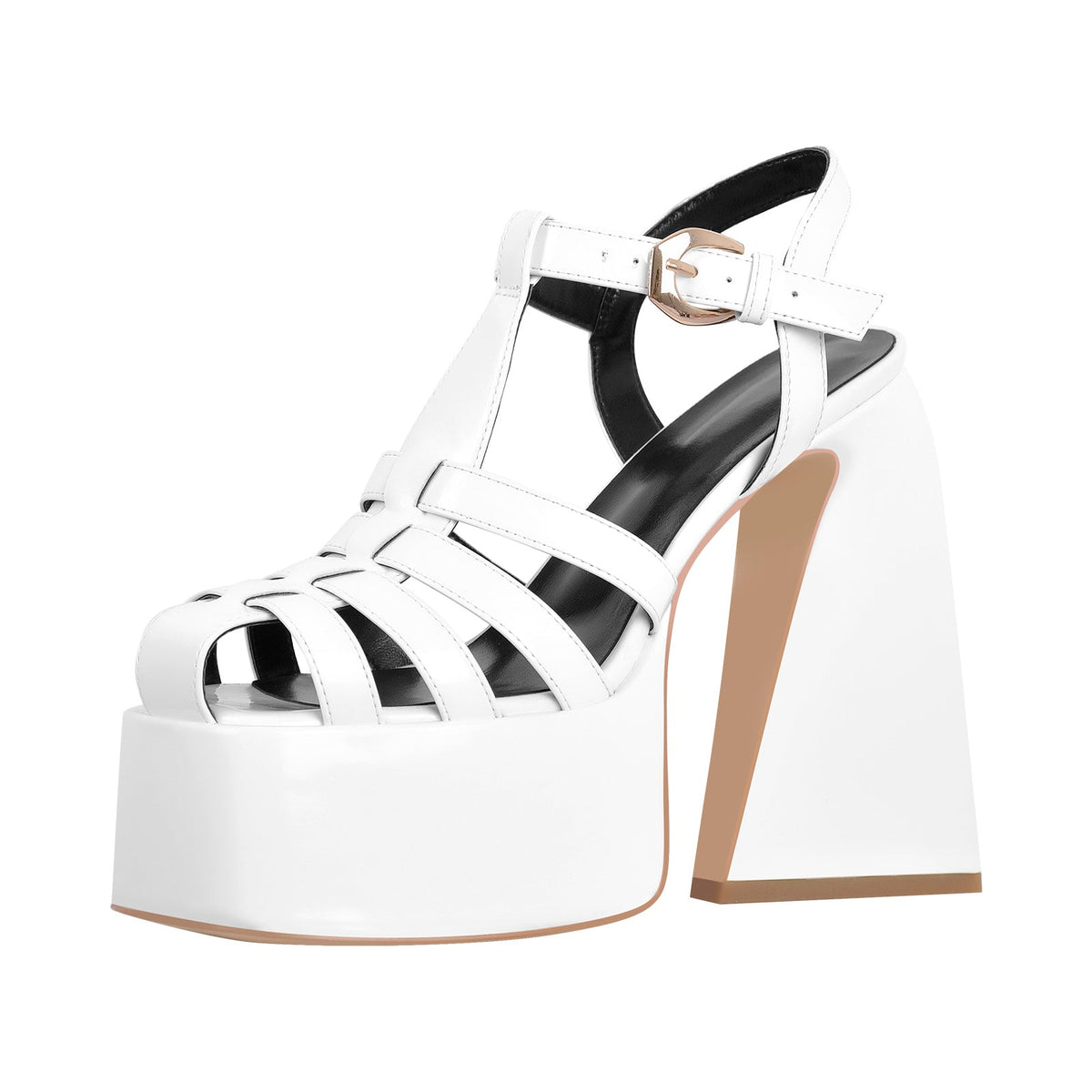 Platform Chunky High Heels Buckle Sandals - Onlymaker Smart Buy