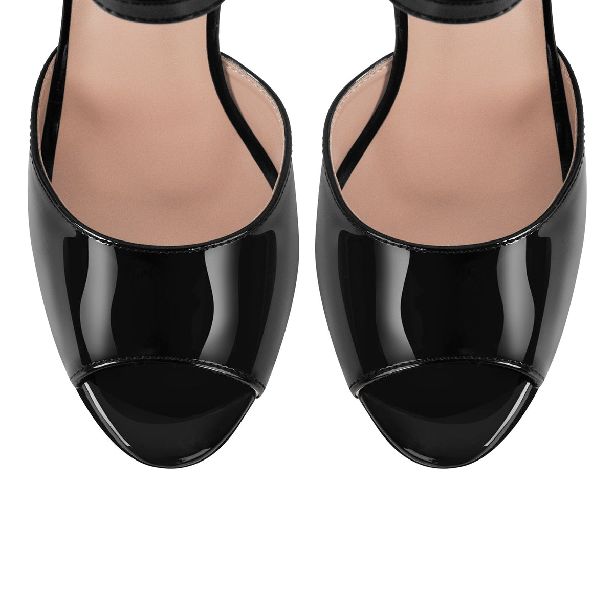 Peep Toe Platform Buckle Strap Chunky Heel Sandals - Onlymaker Recommended