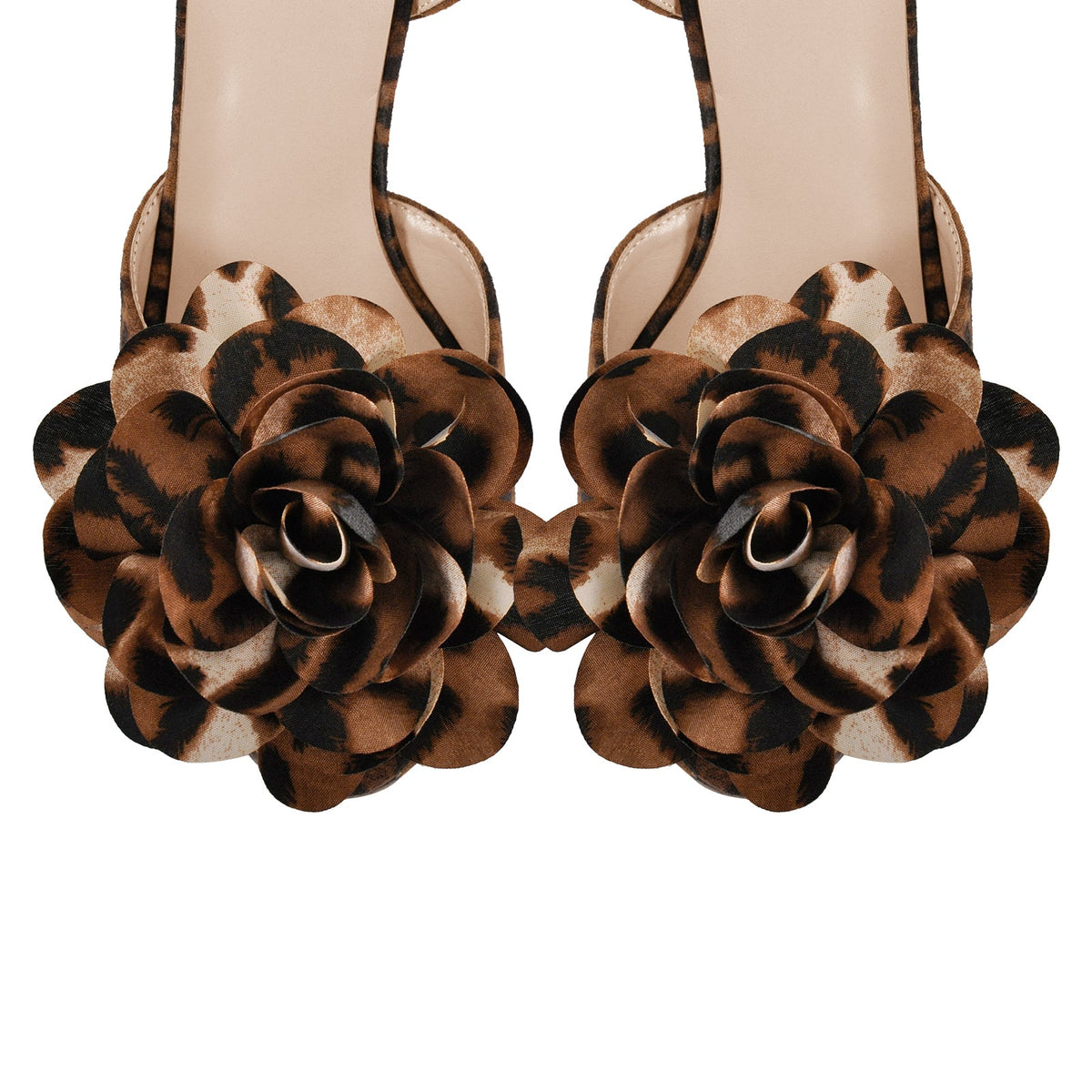 Leopard Platform Flower Ankle Strap Sandals - Onlymaker Classic