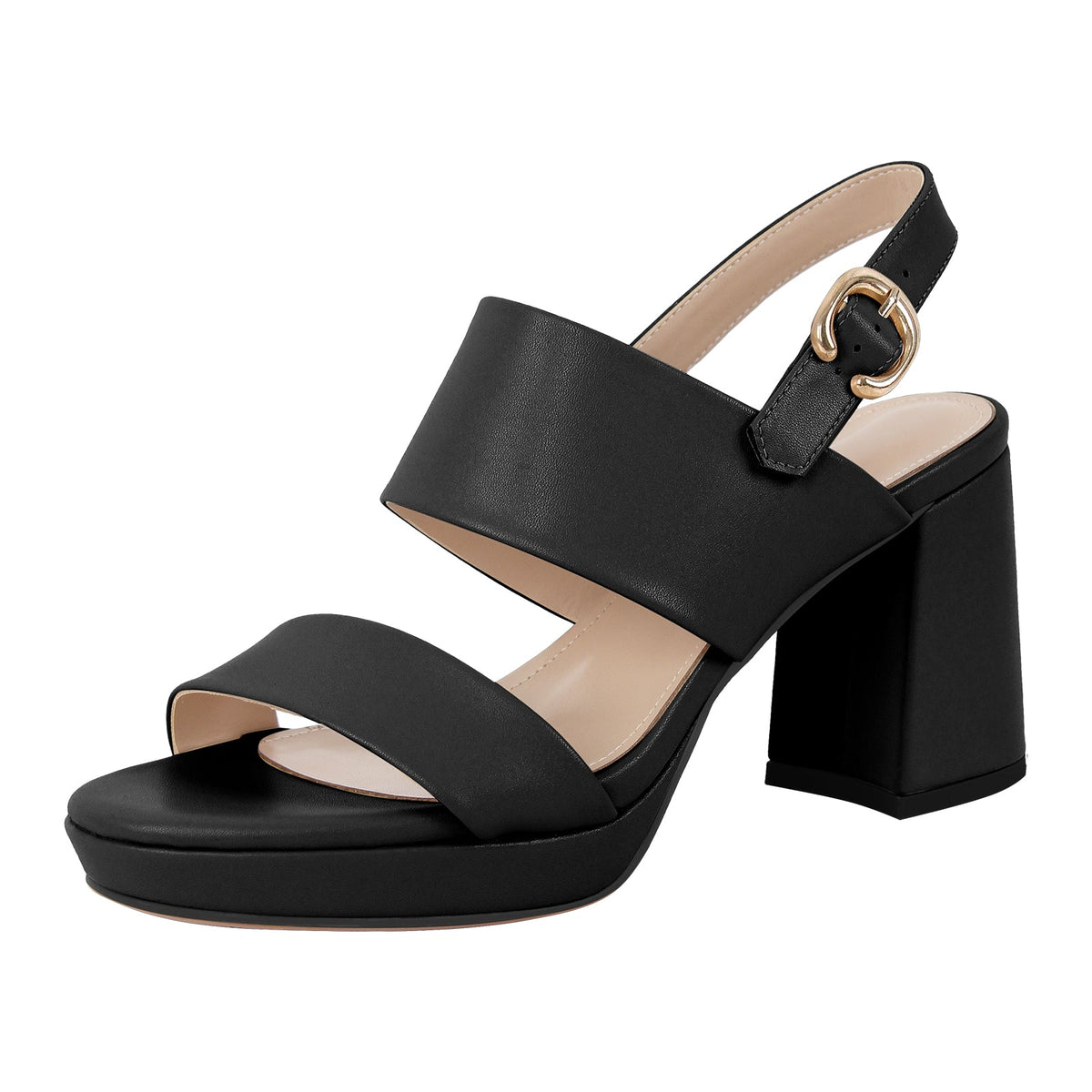 Platform Buckle Strap Chunky Heel Sandals - Onlymaker Recommended