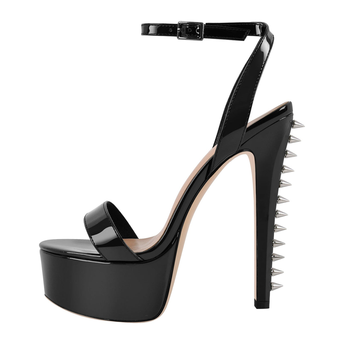 Platform Rivet Ankle Strap Stiletto Sandals - Onlymaker Customer Favorite