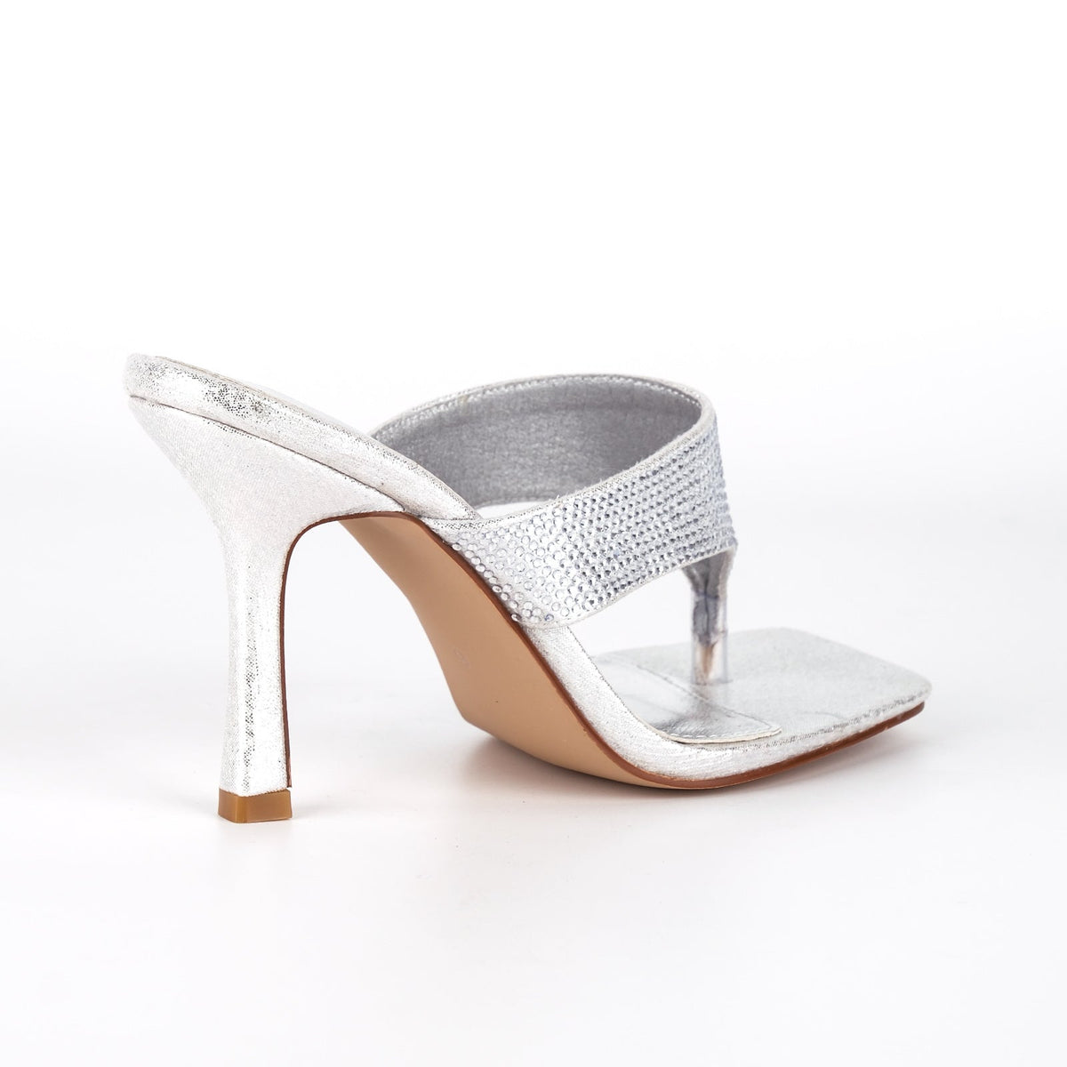 Square Toe Rhinestone Flip Flops Sandals - Onlymaker Signature