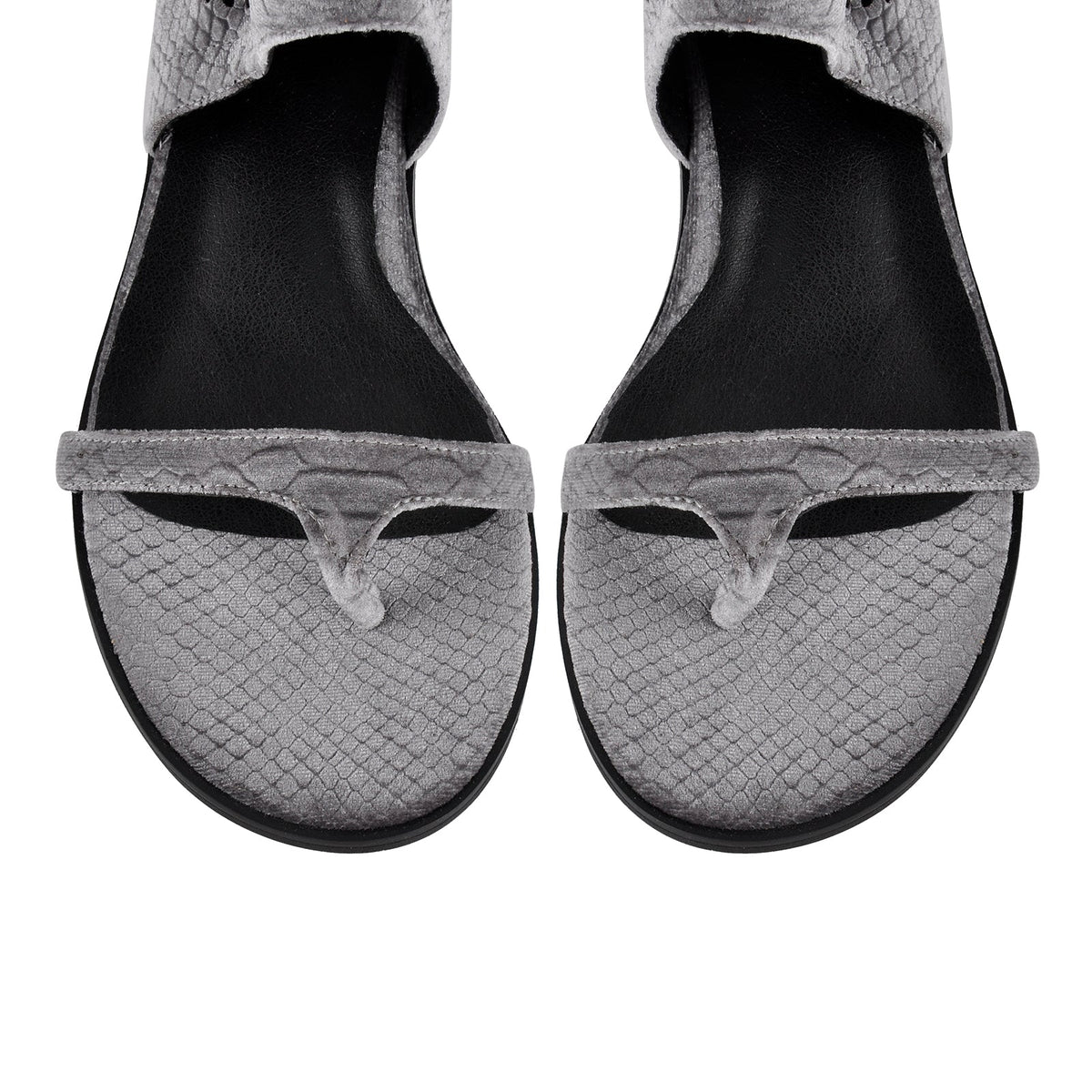 Flip-Flop Buckle Cutout Flat Bootie Sandals - Onlymaker Great Value