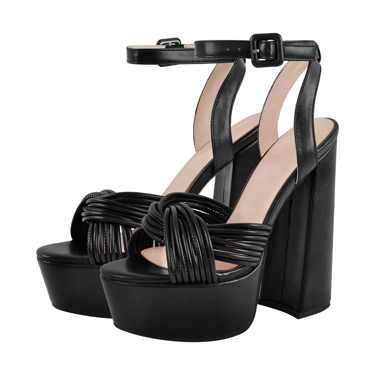 Platform Chunky Heel Ankle Strap Sandals - Onlymaker Discount