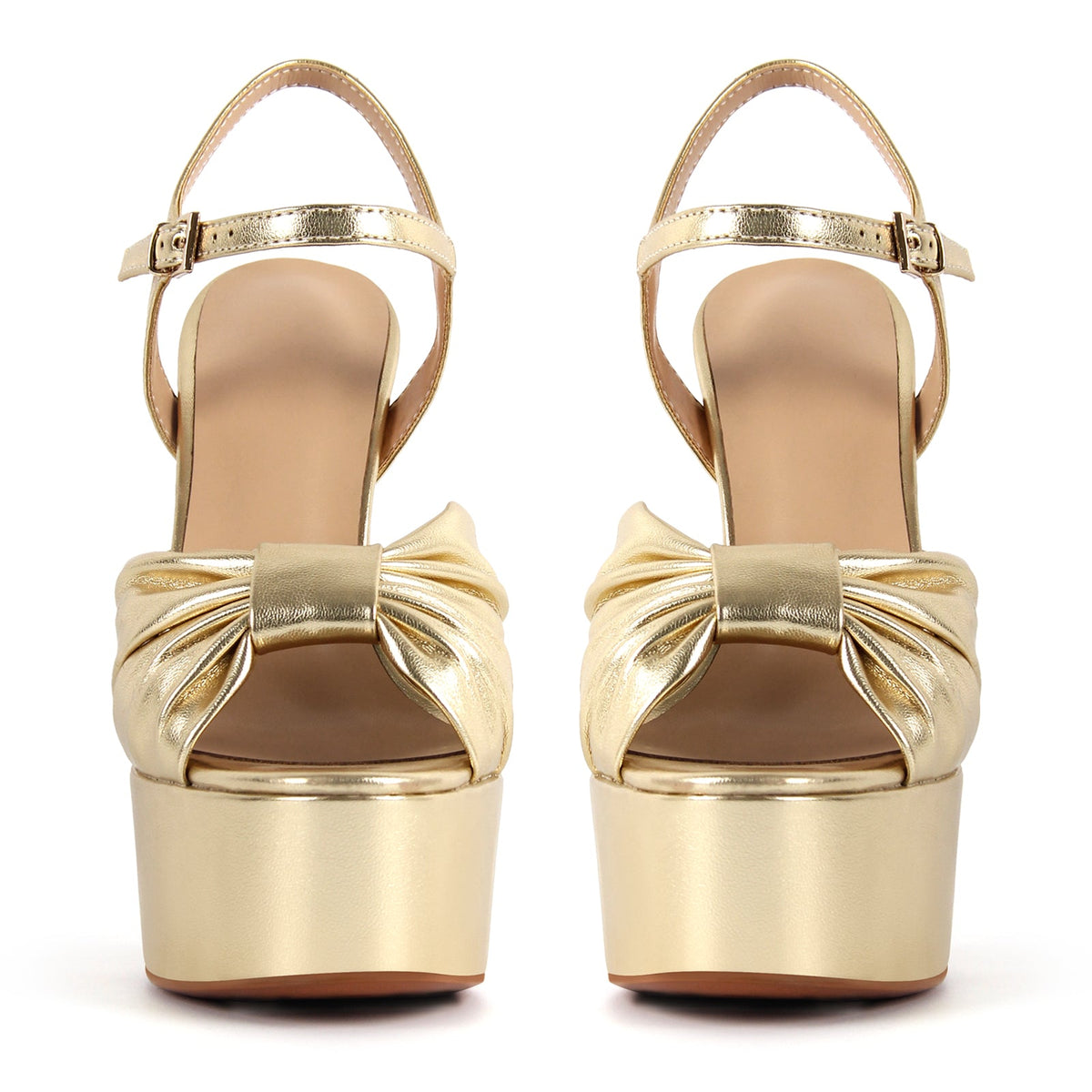 Platform Bowknot Buckle Strap Chunky Heel Sandals - Onlymaker Quality