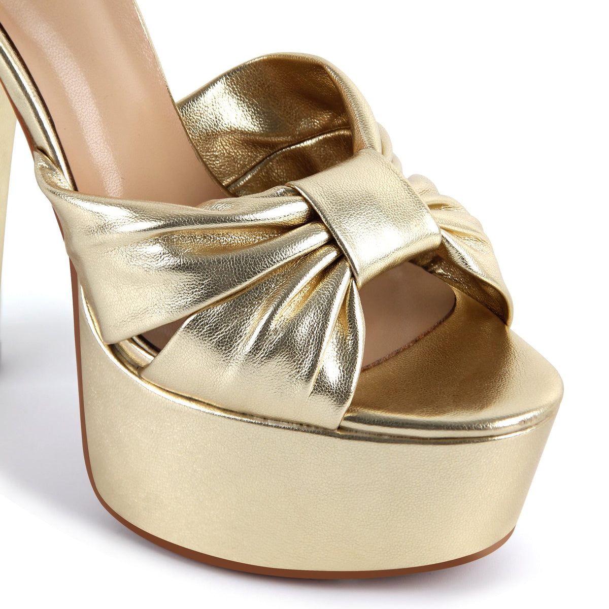 Platform Bowknot Buckle Strap Chunky Heel Sandals - Onlymaker Quality