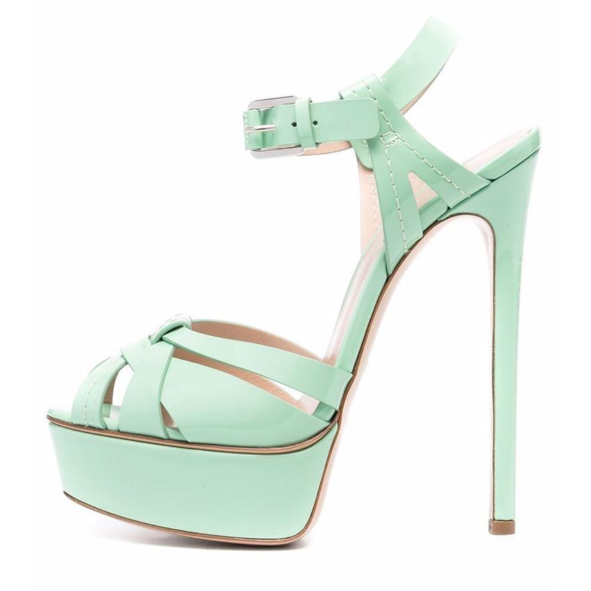 Peep Toe Platform Buckle Strap Sandals - Onlymaker Special Offer
