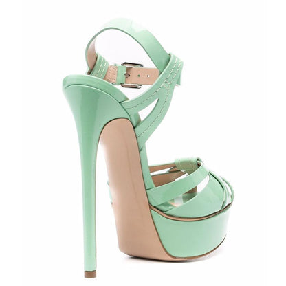 Peep Toe Platform Buckle Strap Sandals - Onlymaker Special Offer