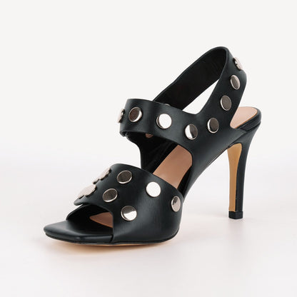Square Toe Rivet Buckle Strap Sandals - Onlymaker Trusted