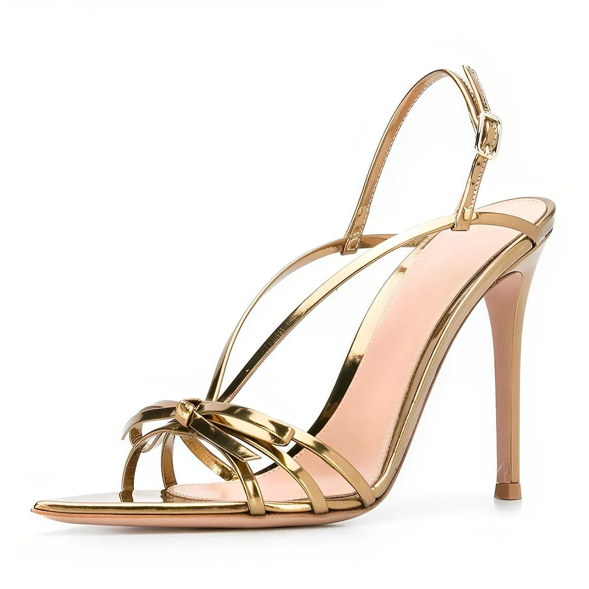 Pointed Toe Bow Slingback Stiletto Sandals - Onlymaker Everyday