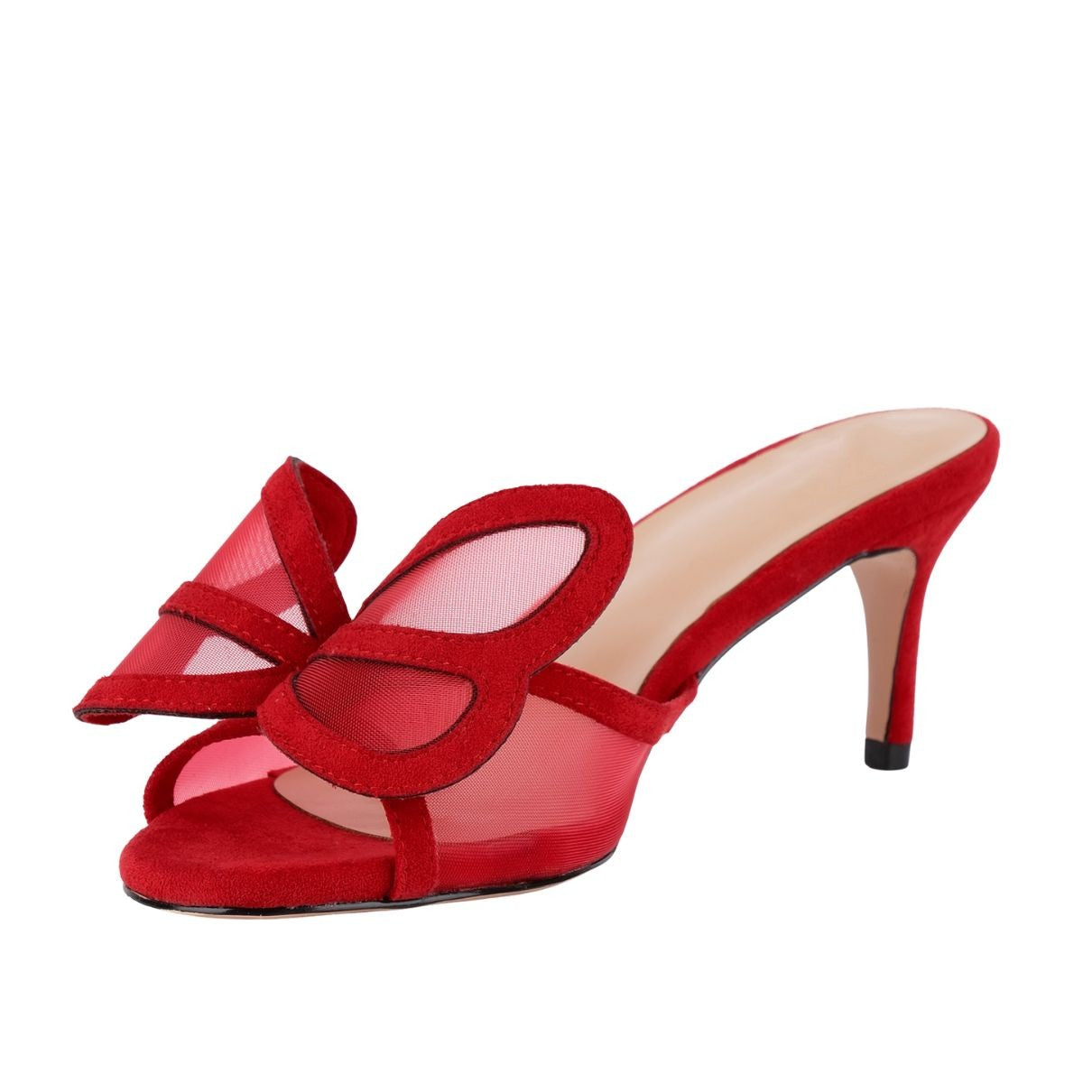 Mesh Butterfly Suede Sandals Mules - Onlymaker Top Pick