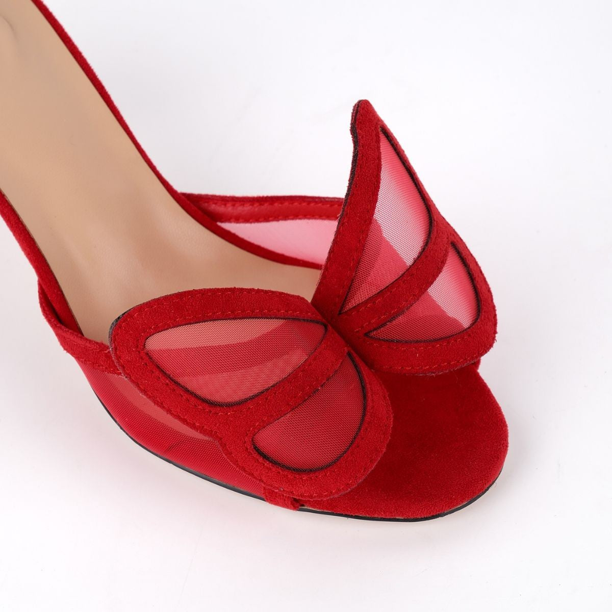 Mesh Butterfly Suede Sandals Mules - Onlymaker Top Pick