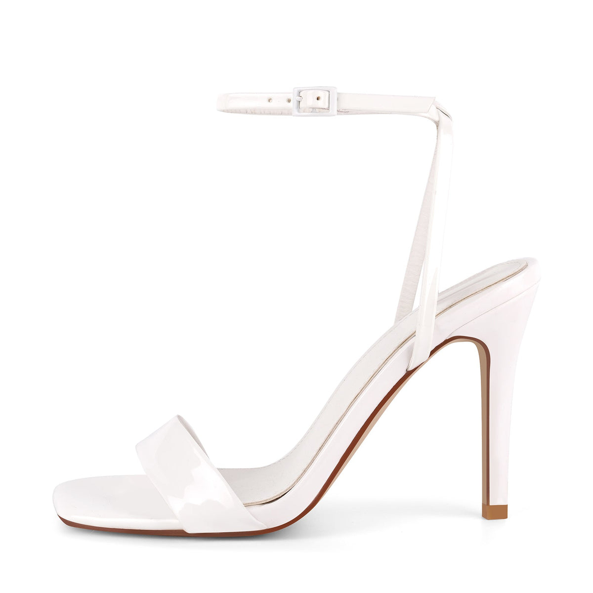 Square Toe Ankle Strap Stiletto Sandals - Onlymaker Popular