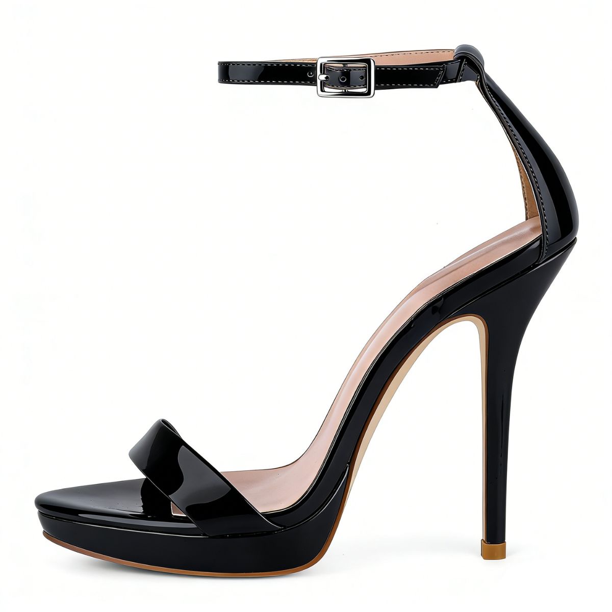 Low Platform Ankle Strap Stiletto Sandals - Onlymaker Everyday