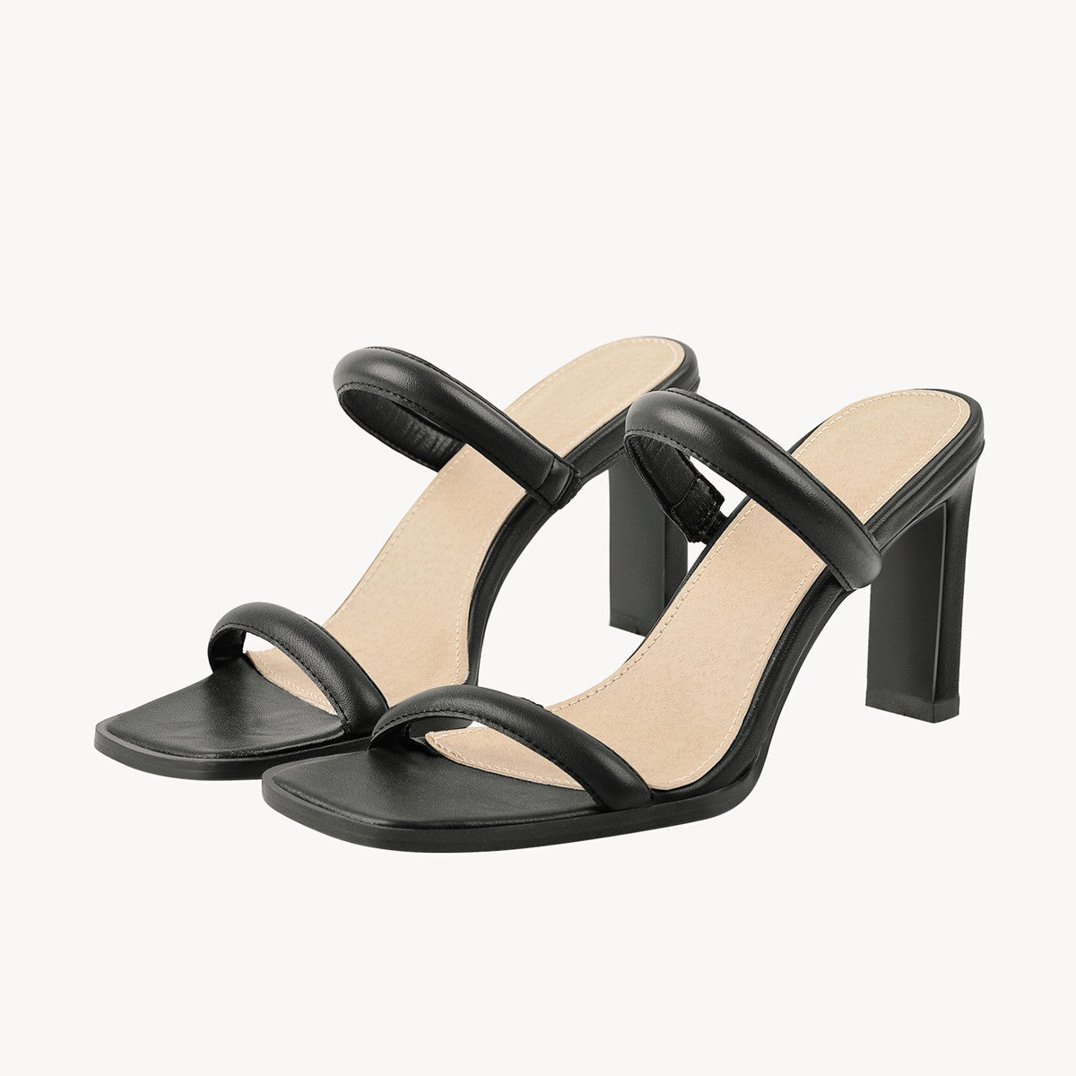 Square Toe Slip On Sandals Mules - Onlymaker Recommended