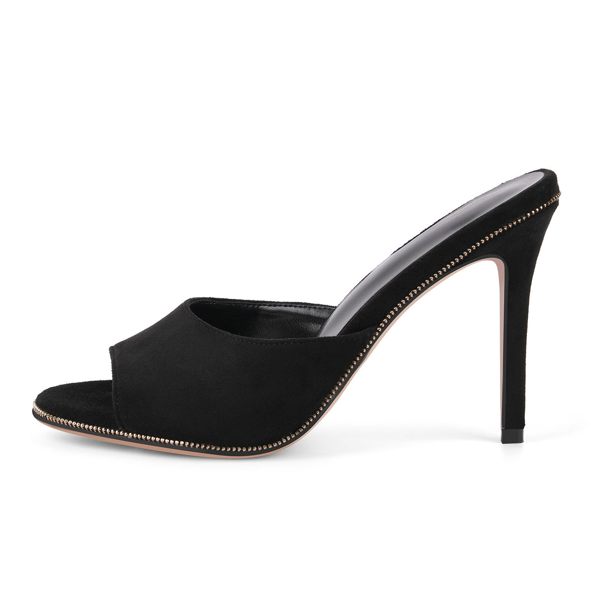 Suede Round Toe Slip On Sandals Mules - Onlymaker Discount