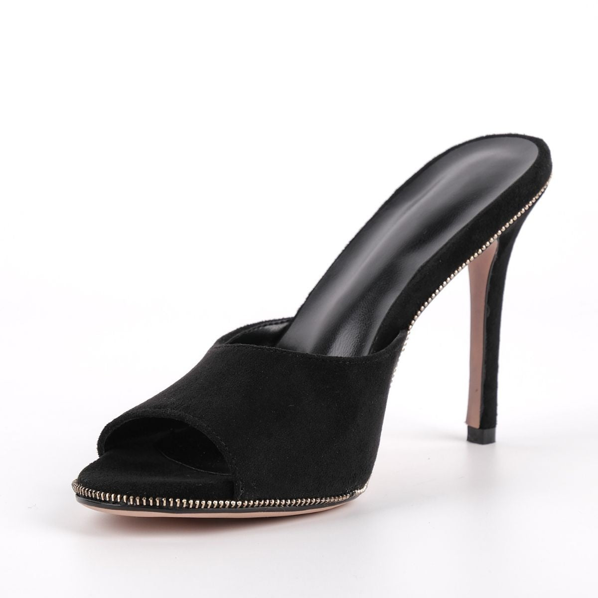Suede Round Toe Slip On Sandals Mules - Onlymaker Discount