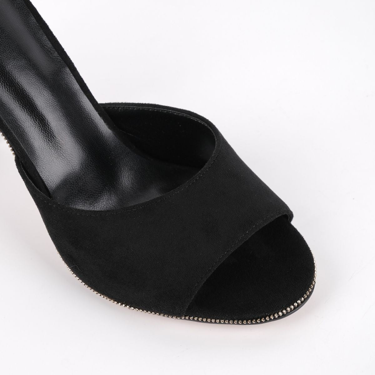 Suede Round Toe Slip On Sandals Mules - Onlymaker Discount
