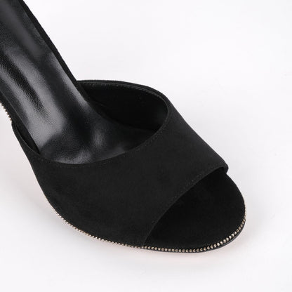 Suede Round Toe Slip On Sandals Mules - Onlymaker Discount