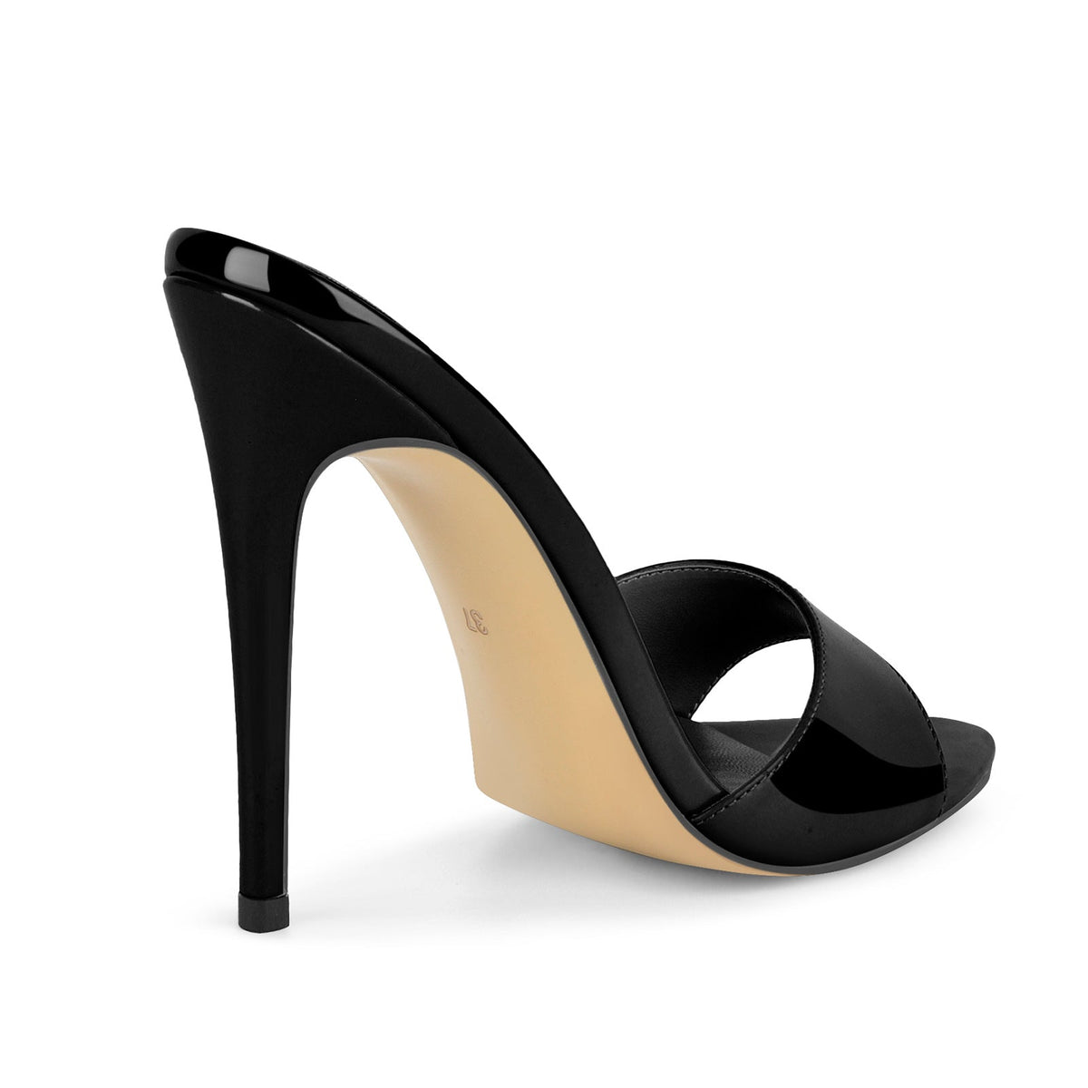 Pointed Toe Patent Leather Sandals Mules - Onlymaker Smart Buy
