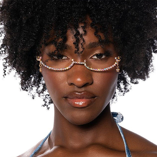 Crystal Non-Lens Decorative Sunglasses - Onlymaker Value