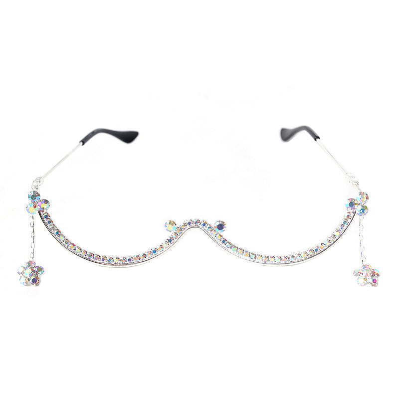 Crystal Non-Lens Decorative Sunglasses - Onlymaker Value