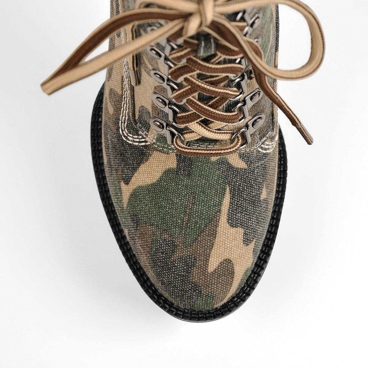 Camouflage Round Toe Platform Chunky Heels Ankle Boots - Onlymaker Deals