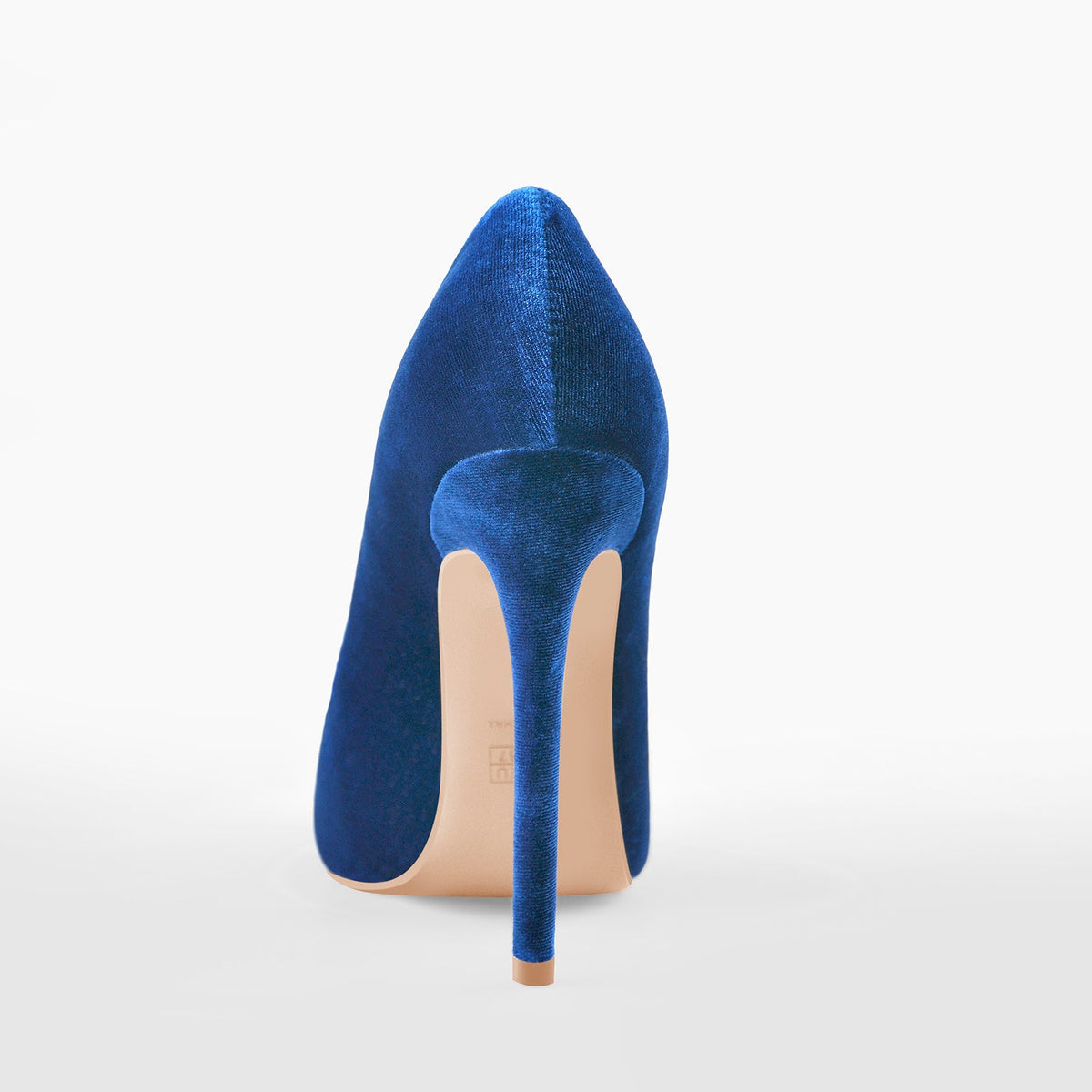 Pointed Toe Stiletto Slip-On Blue Velvet Pumps - Onlymaker Classic
