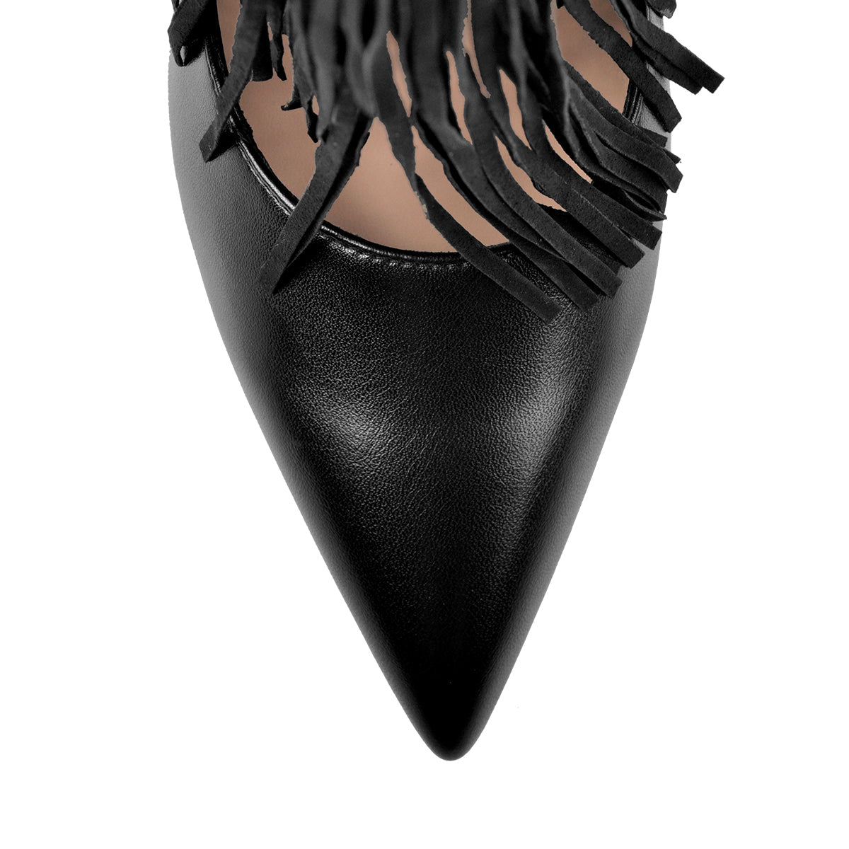 Fringe Pointed Toe Stiletto High Heels Ankle Pumps - Onlymaker Deals