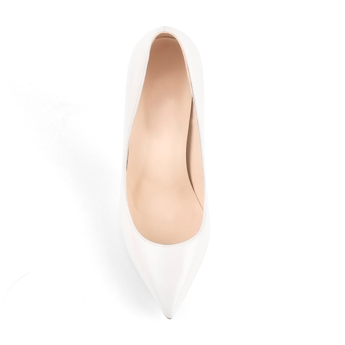 Matte White Pointed Toe Stiletto Pumps - Onlymaker Special Offer