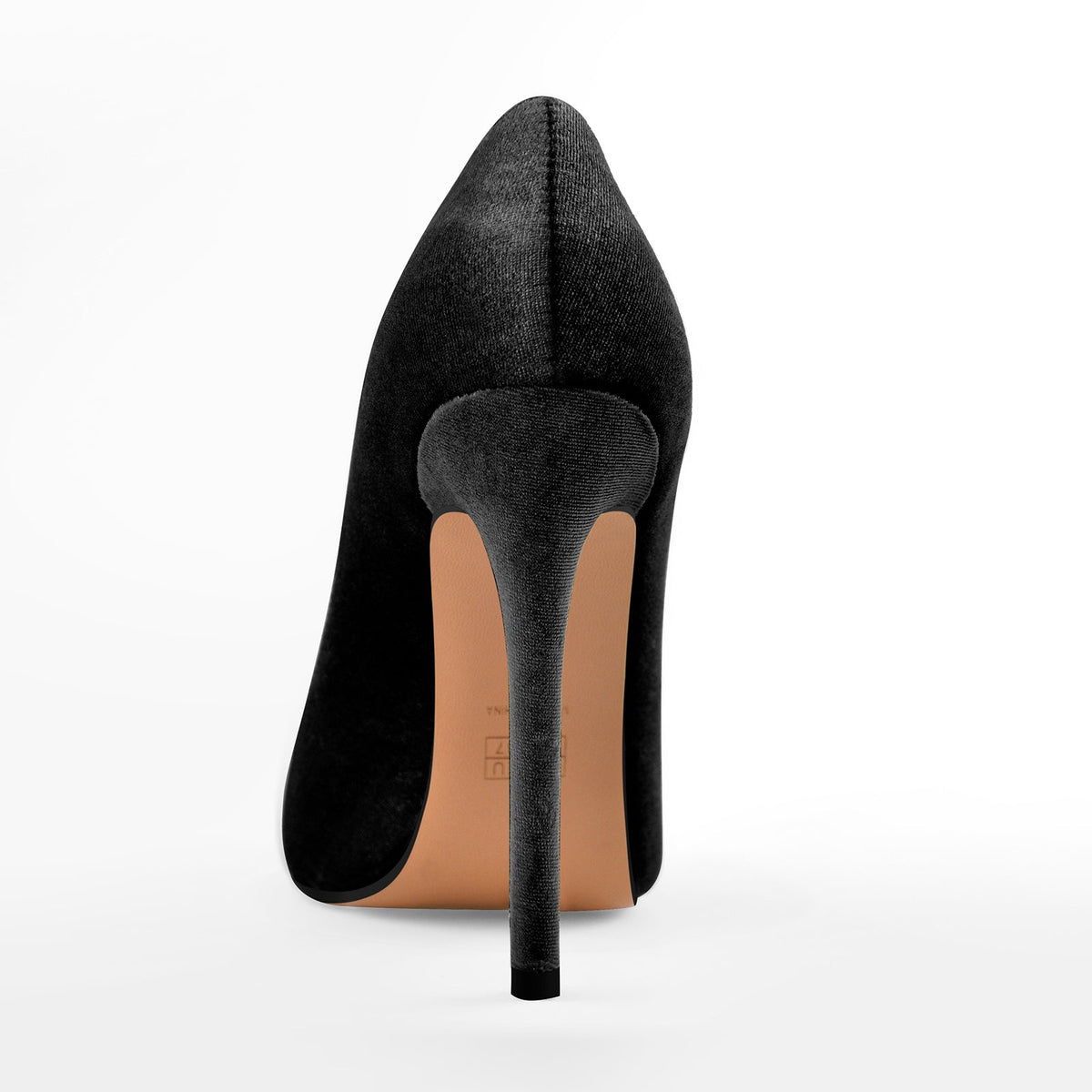 Pointed Toe Stiletto Slip-On Black Velvet Pumps - Onlymaker Premium