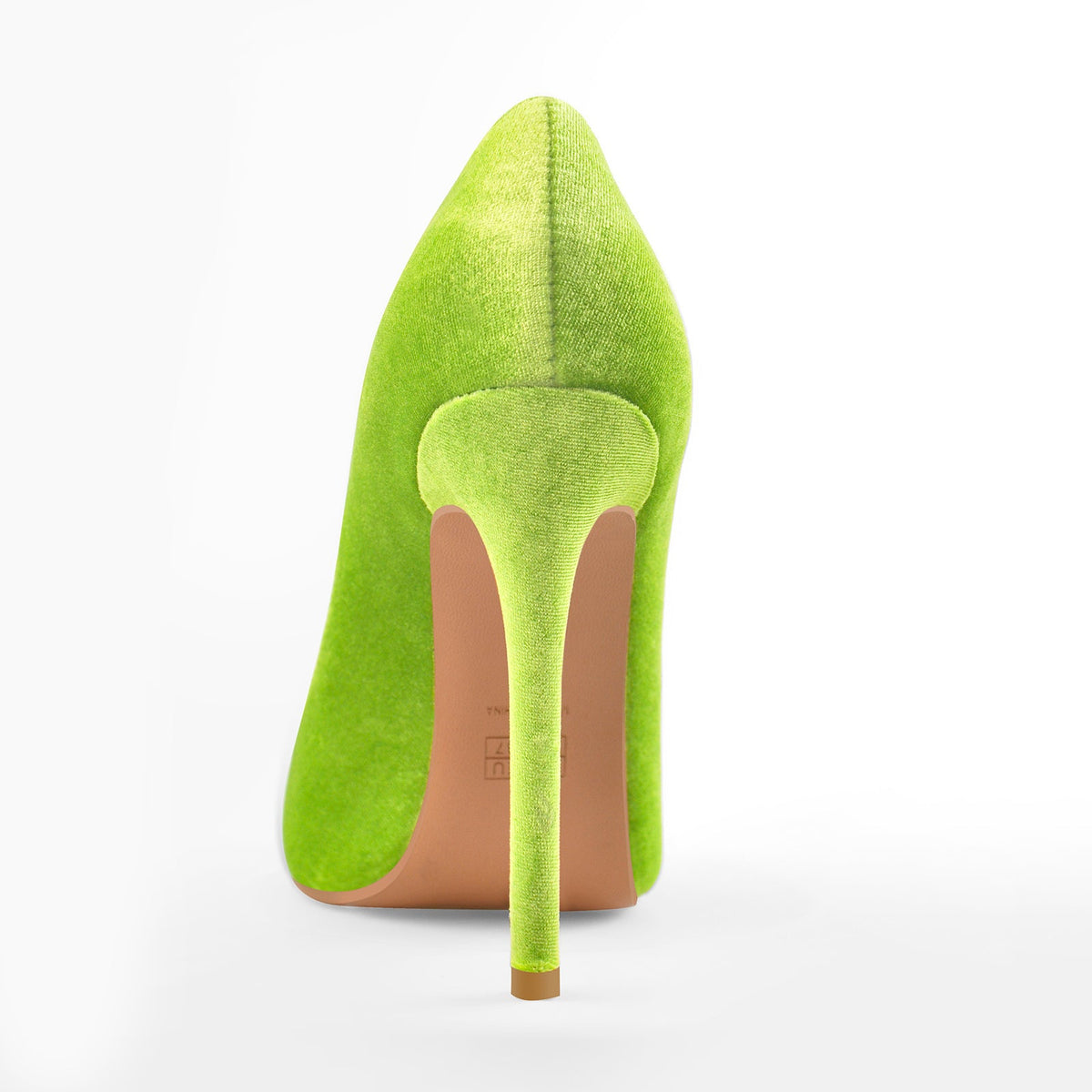 Pointed Toe Stiletto Slip-On Green Velvet Pumps - Onlymaker Top Pick