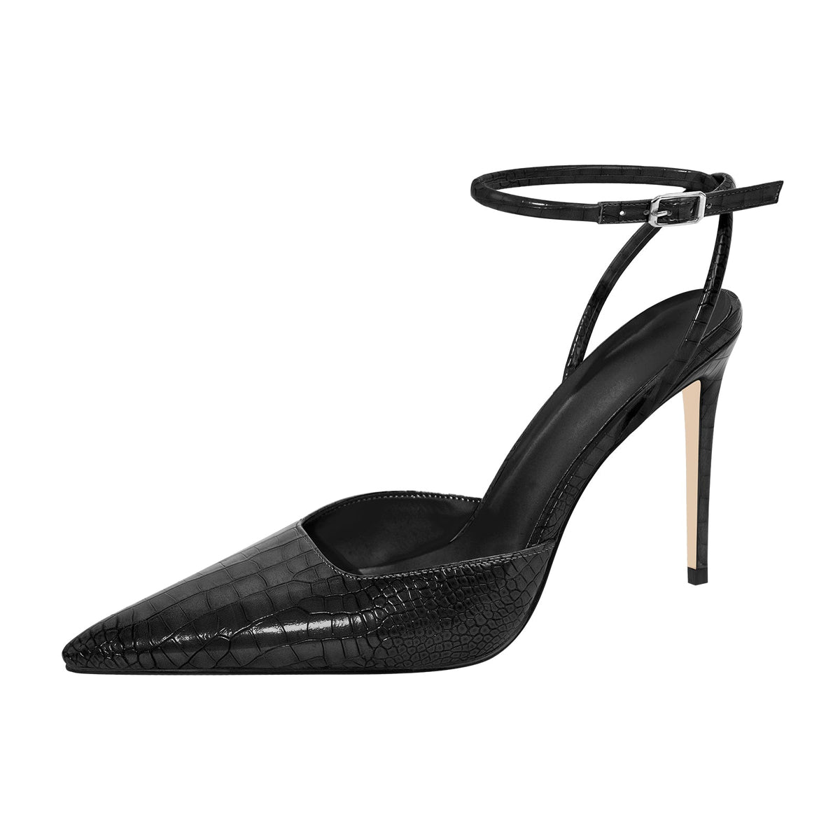 Pointed Toe Stiletto Ankle Strap Pumps - Onlymaker Latest
