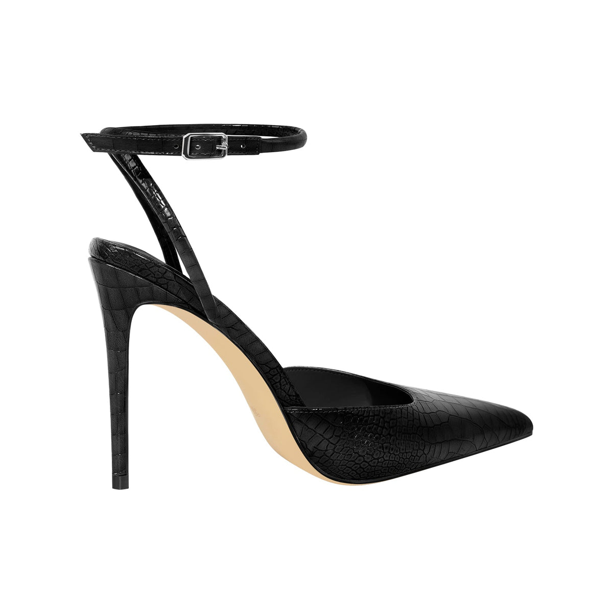 Pointed Toe Stiletto Ankle Strap Pumps - Onlymaker Latest