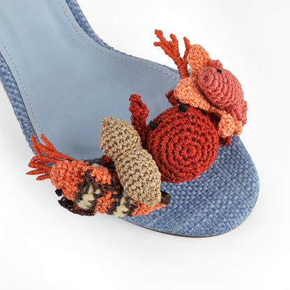 Round Toe Woven Embellished Ankle Strap Sandals - Onlymaker Special Offer